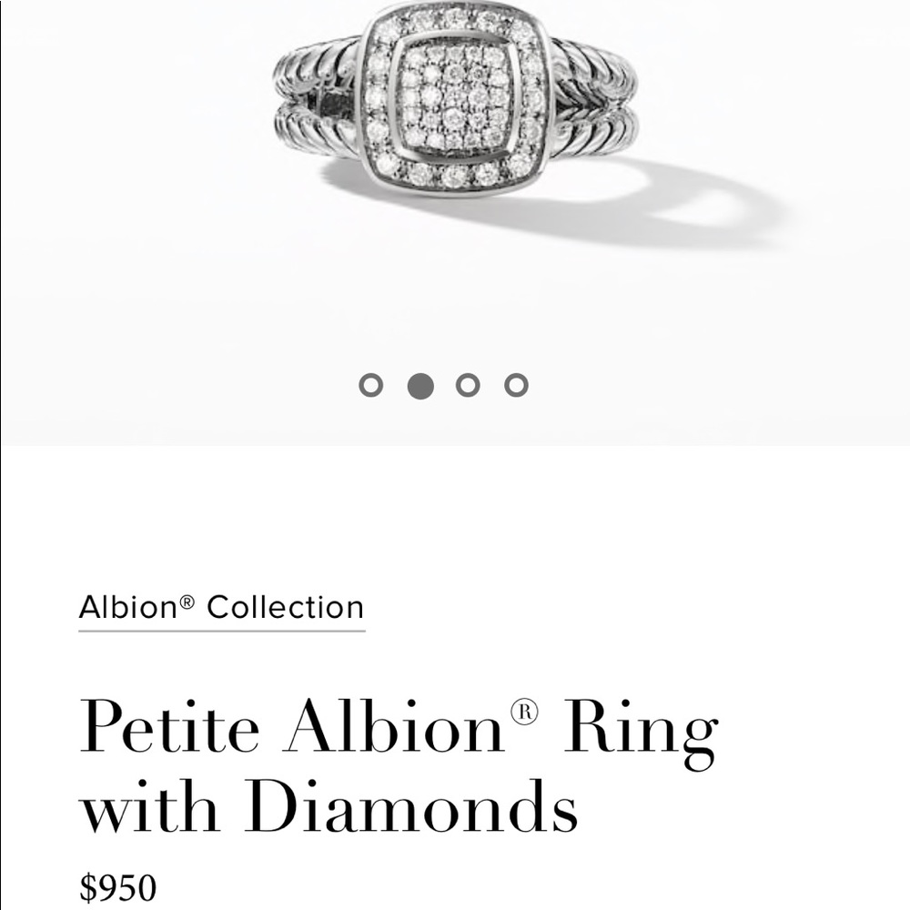 David Yurman Petit Albion Ring with Diamonds